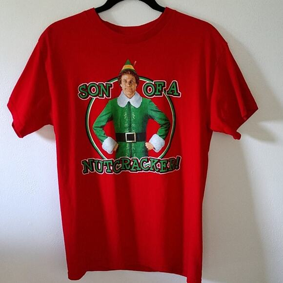 "Son of a Nutcracker" Elf Red T-shirt size Medium - Picture 1 of 7
